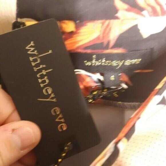 Whitney Eve NWT Floral & Faux Leather mini skirt 4 - Picture 4 of 6